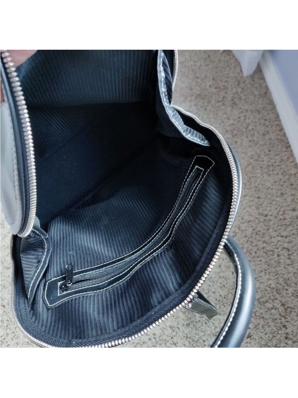 Dooney & Bourke Vintage Y2K Black Leather Mini Backpack with Logo Plaque - Picture 5 of 13
